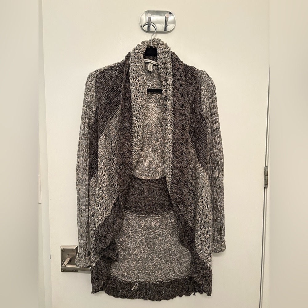 Autumn Cashmere Gray and White Cardigan